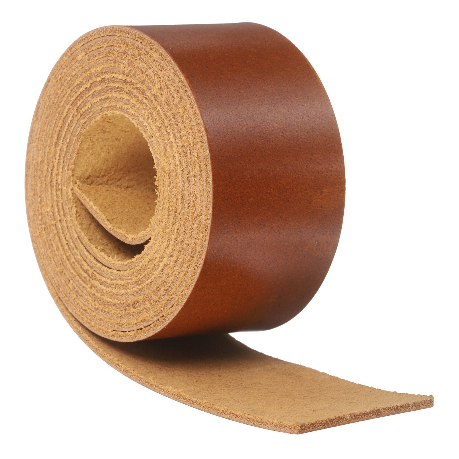 Full Grain Leather Strap, 1.2 Inches Wide x 53 Inches Long,Honey Brown