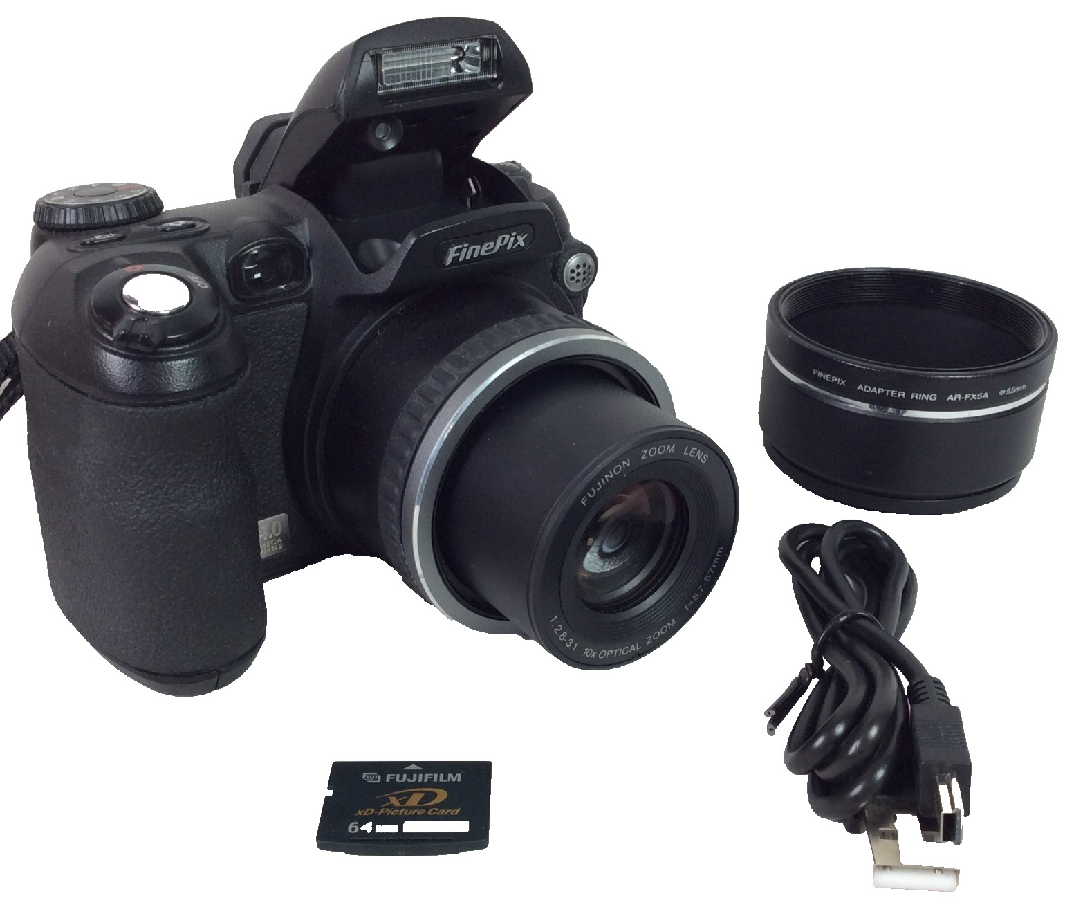 Vintage Fujifilm FinePix S5500 Digital Bridge Camera 4MP 10x Zoom - Tested