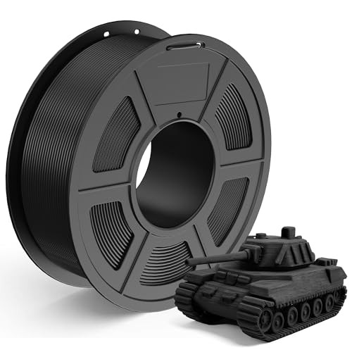  PLA Filament 1.75mm, Neatly Wound 3D Printer Filament, Dimensional 1KG Black