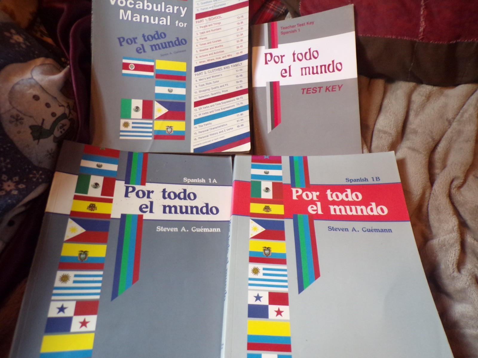 Abeka spanish books: por todo el mundo 1/2, vocab, test key