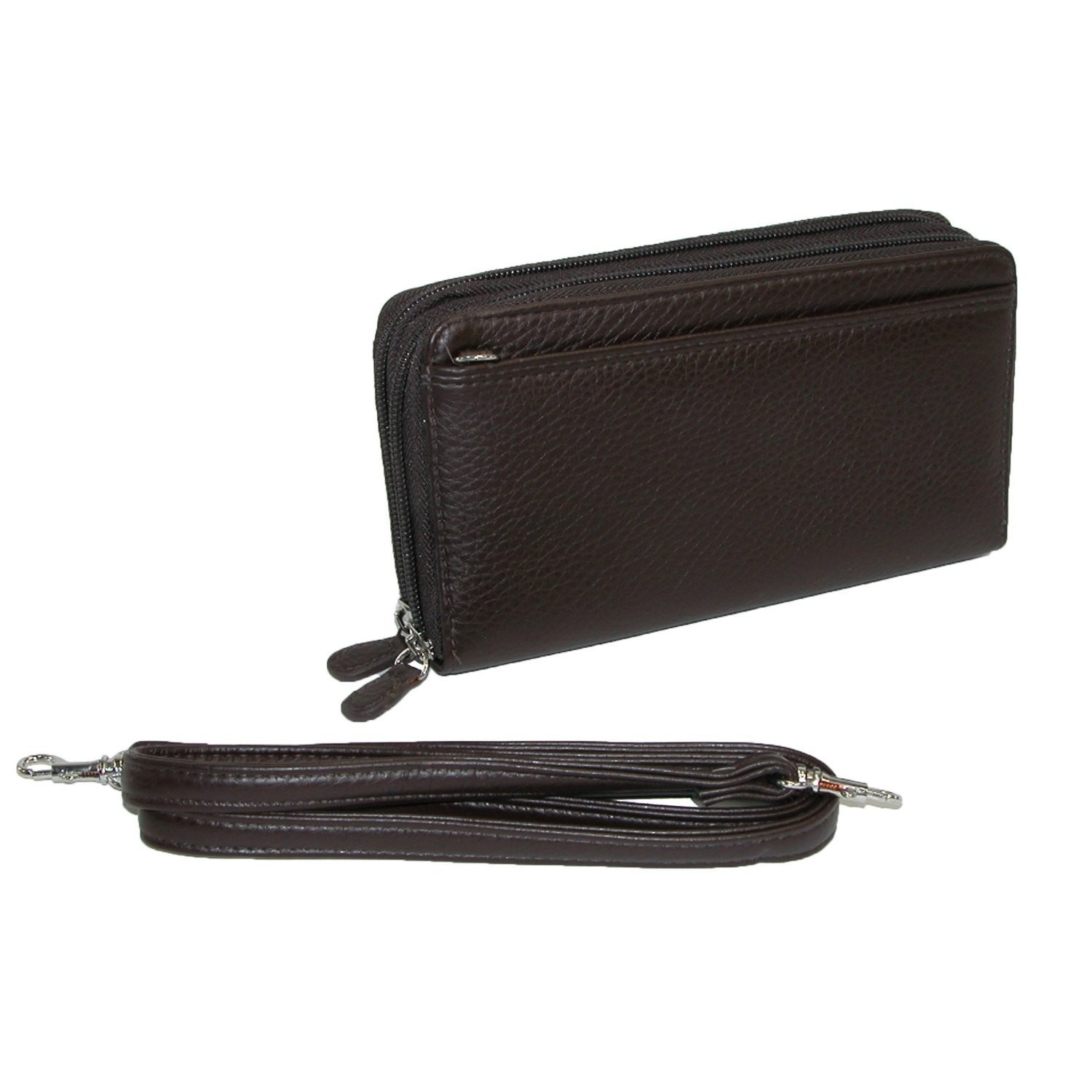 Buxton The Ultimate Double Zip Organizer, Brown