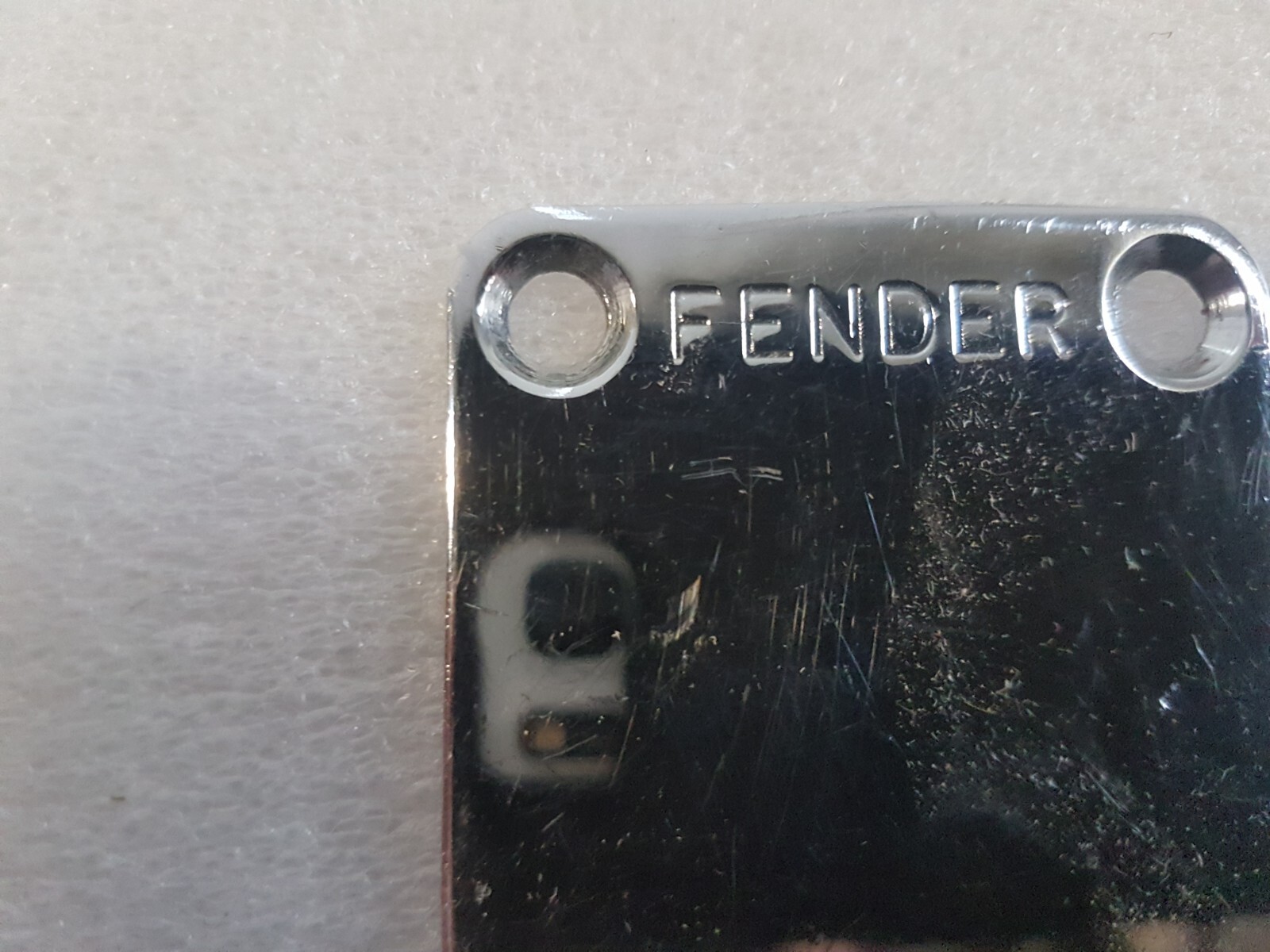 90's FENDER STRATOCASTER NECK PLATE