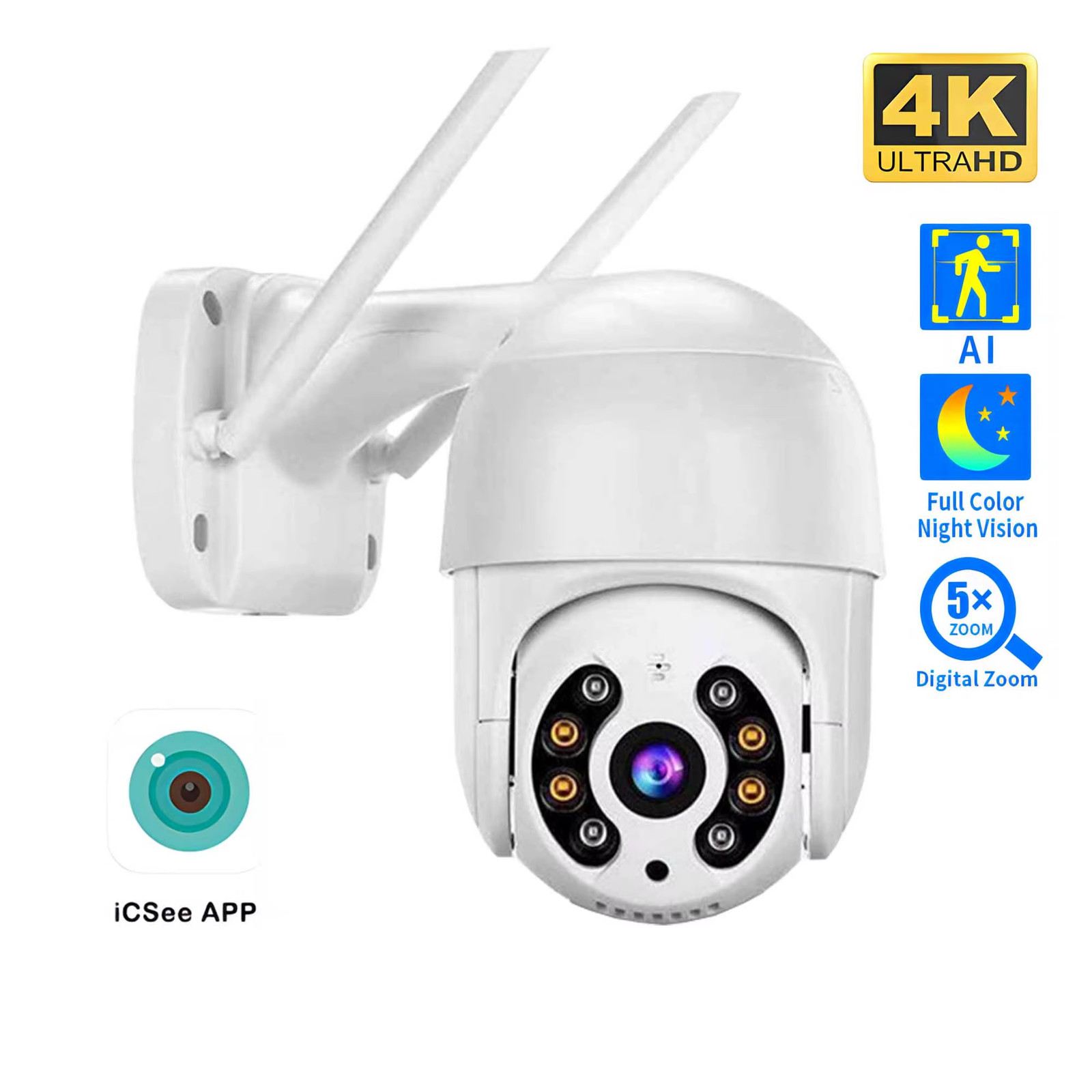 8MP 4K IP Camera 5MP Speed Dome Auto Tracking PTZ Camera Smart Home Outdoor Wire