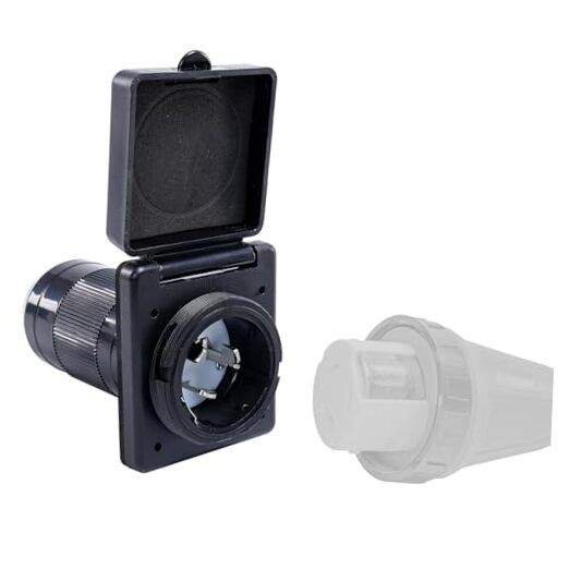 50 AMP 125/250V RV Inlet 3 Prong Male Plug Shore Power 50A Power Inlet Black