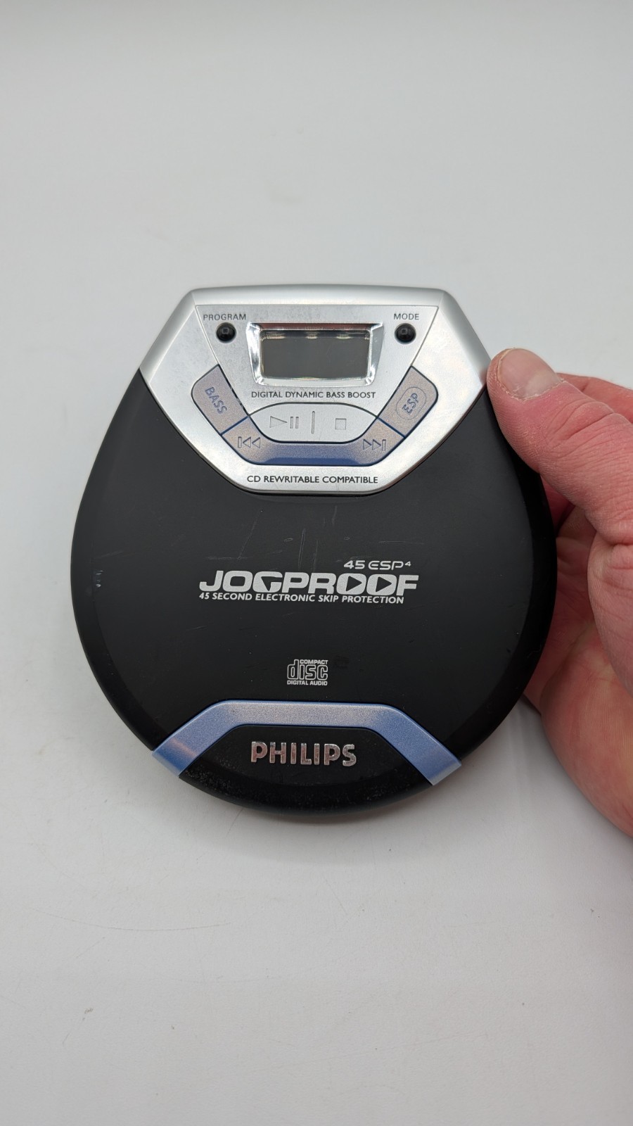 Philips AX5026/17 45 ESP4 JOGPROOF Black Portable CD Compact Disc Tested Works