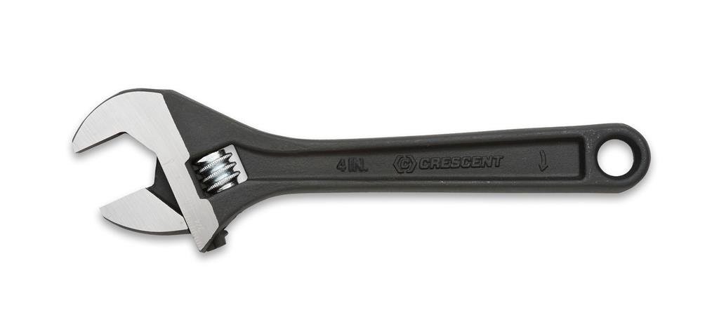 Crescent 4" Adjustable Black Oxide Wrench - Carded - AT24VS 4 inch, 