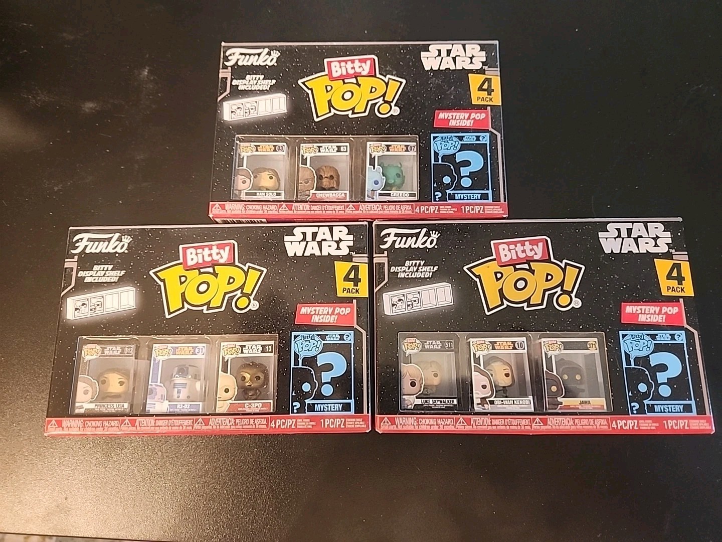 Star Wars: A New Hope Bitty Pop! Mini-Figure 3 Sets New!