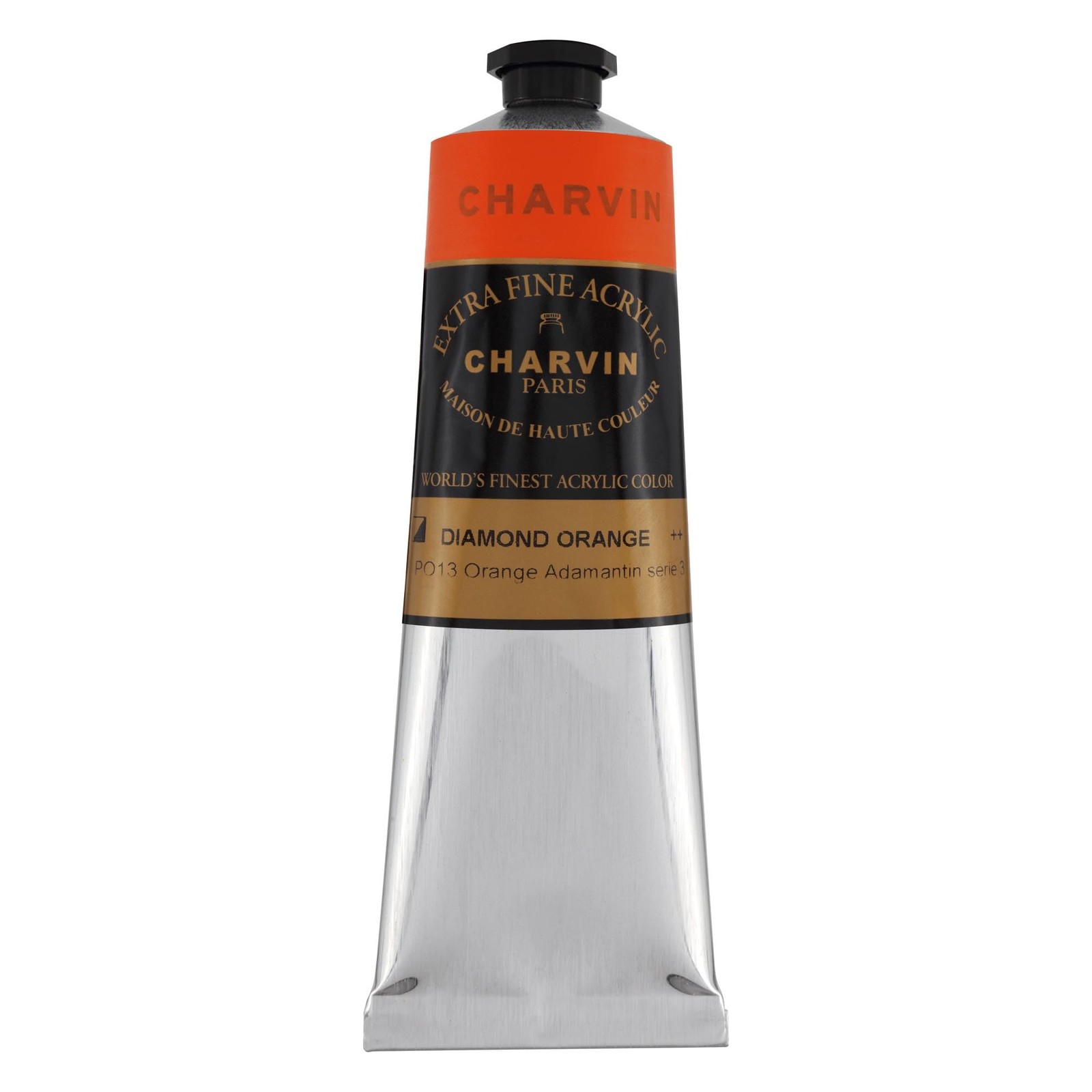 Charvin Extra Fine Acrylic Paint, Diamond Orange, 150ml, Nature Hues