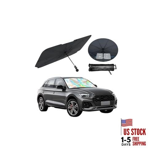 Car Windshield Sun Shade Umbrella, Foldable Automotive Sunshade Cover for 