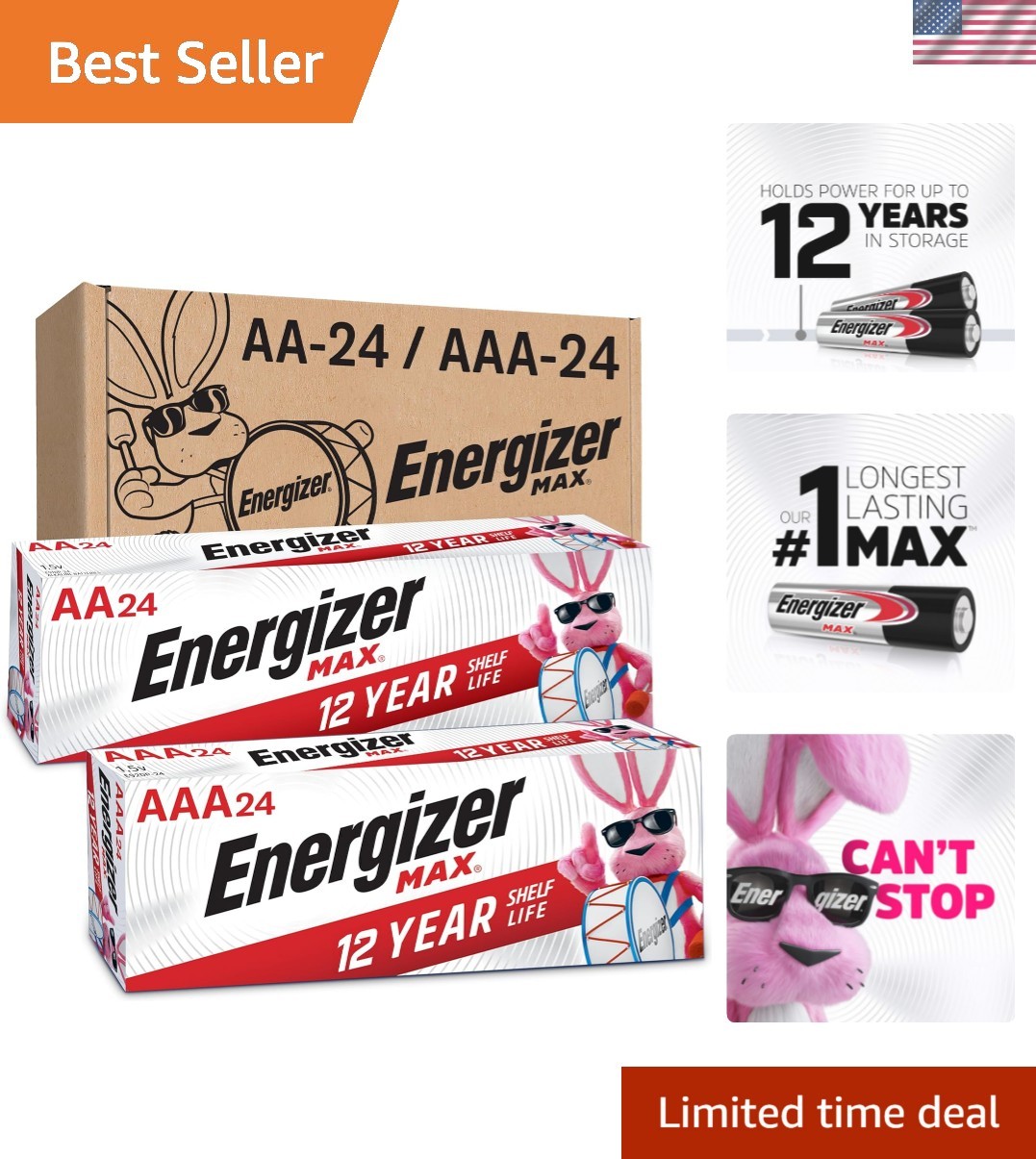 MAX AA & AAA Batteries Combo Pack - 48 Count for Reliable and Long-Lasting Power