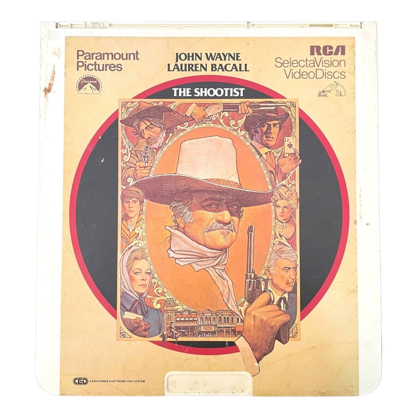 The Shootist John Wayne CEDs SelectaVision Videodisc Movie 1976 Lauren Bacall