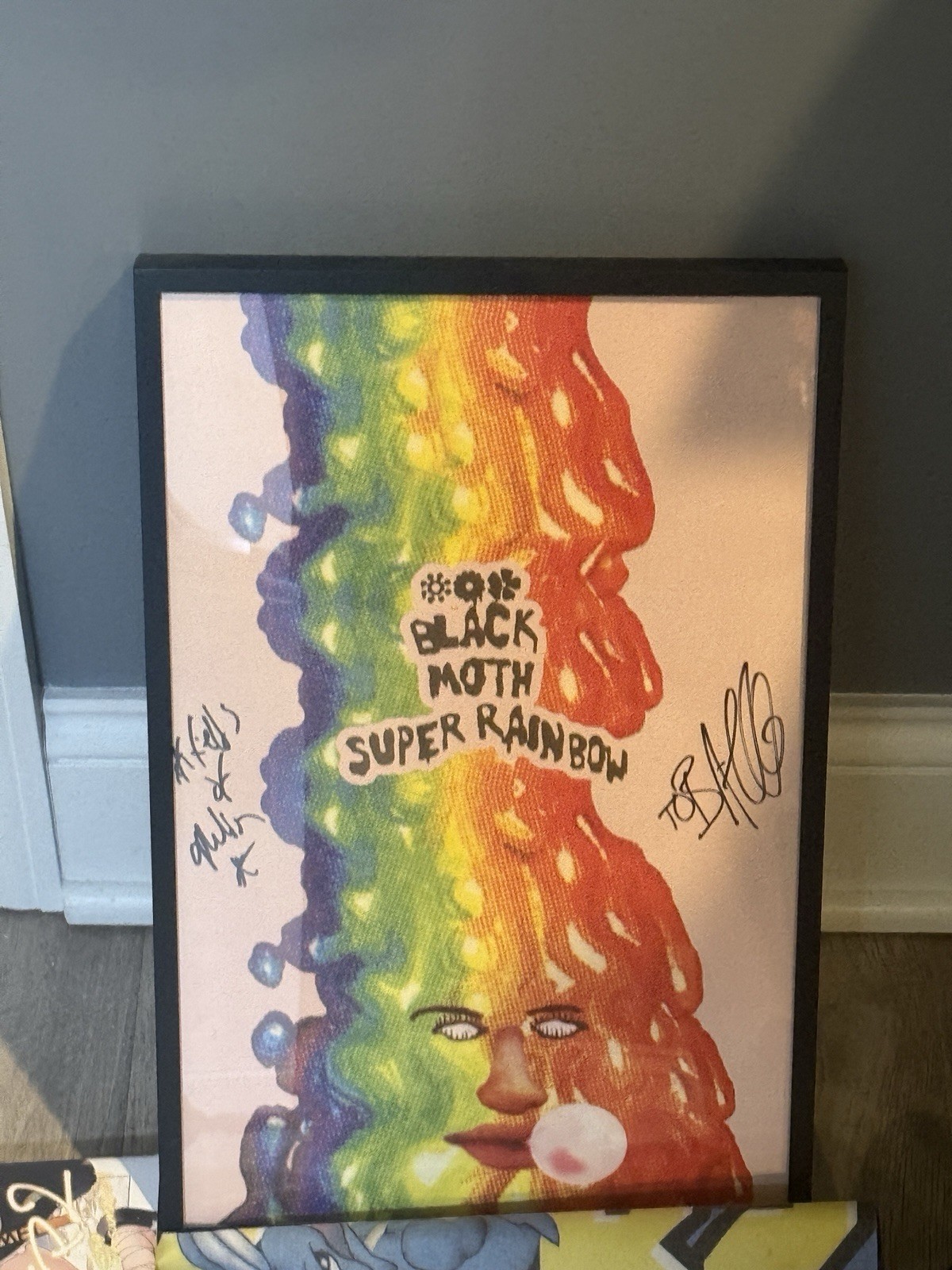 Black Moth Super Rainbow Signed Dandelion Gum Poster