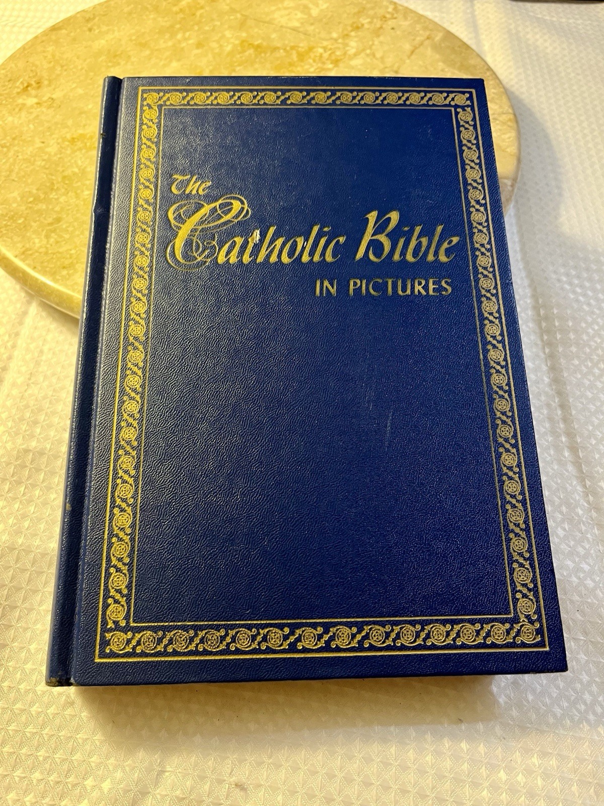 Catholic Bible In Pictures 1956 Vintage Greystone Press Vintage Hardcover
