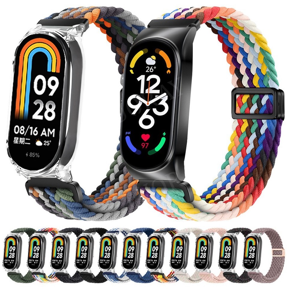 Magnetic Nylon Band Strap For Xiaomi Mi Band 8/8 NFC/9/9 NFC/10/10 NFC Wristband