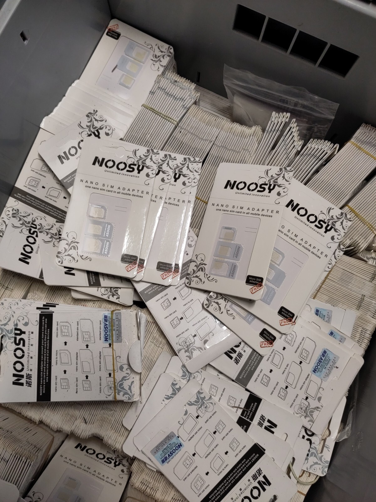 100 Pieces Universal Nano Micro SIM Card Adapter Card Reader Mobile Phone