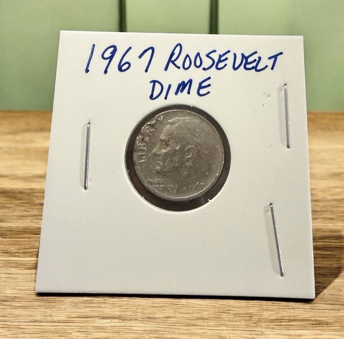 1967 Roosevelt Dime Multi-Errors:Die Cracks Rev, Die Chips Obv Rim Damage (A#22)