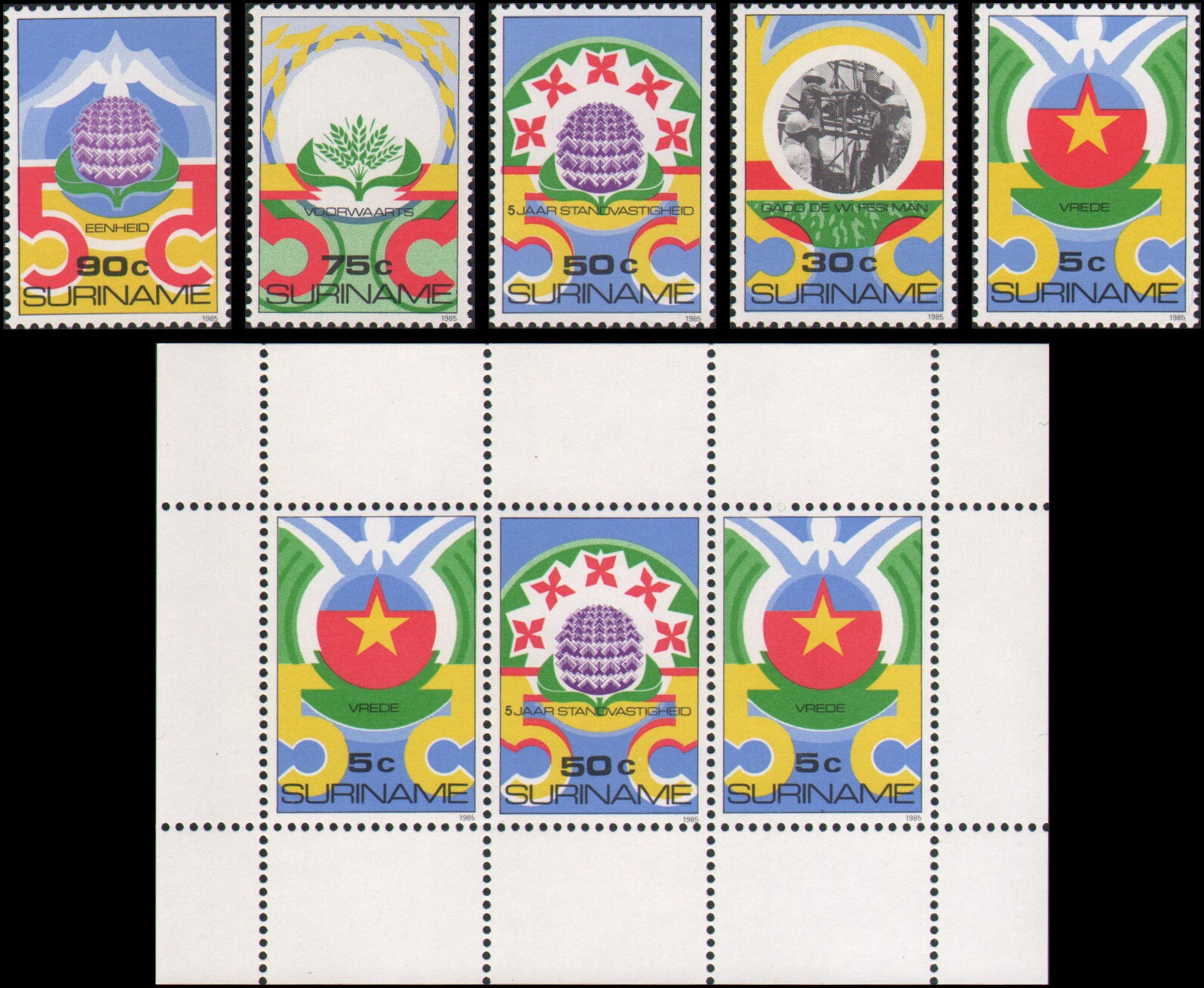 Surinam #703-705a MNH VF