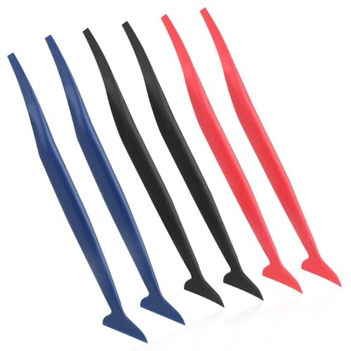 6 PCS Car Micro Squeegee Curves Slot Tint Tool Set, Auto Vinyl Wrap Tool Kit, 