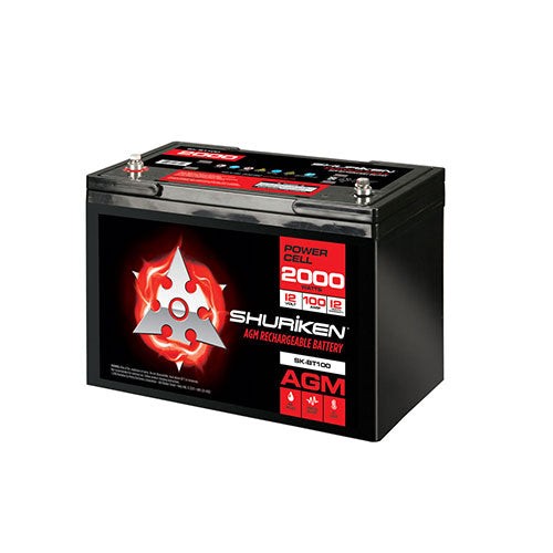 Shuriken SK-BT100 12V High Performance AGM Power Cell Battery for Systems Up To