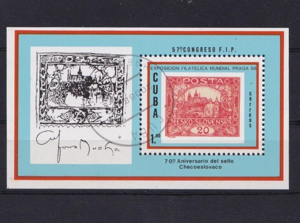 SA15b Caribbean Island 1988 Int Stamps Exhibition Praga '98 used minisheet