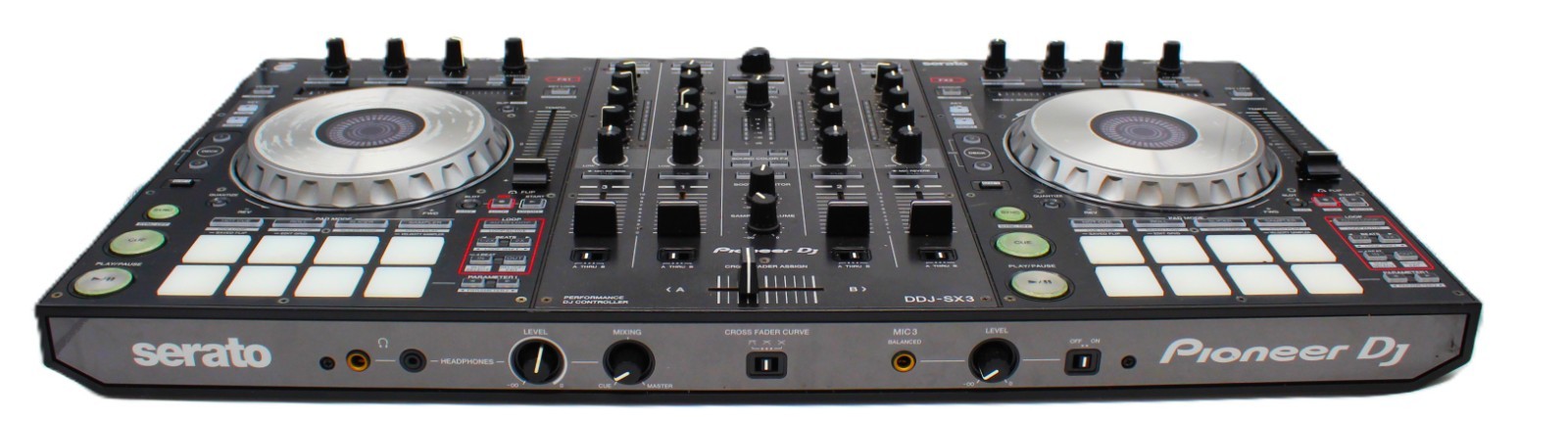 Pioneer DJ DDJ-SX3 4-Channel Performance DJ Controller for Serato w/ Flight Case