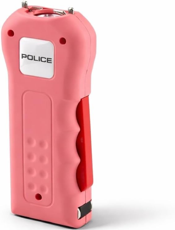POLICE Stun Gun 512 Rechargeable with LED Flashlight Pink