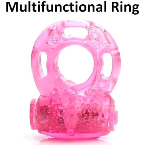 1 New Vibrating Butterfly Scrotum Silicone Stretchable Pink Ring Waterproof sexy