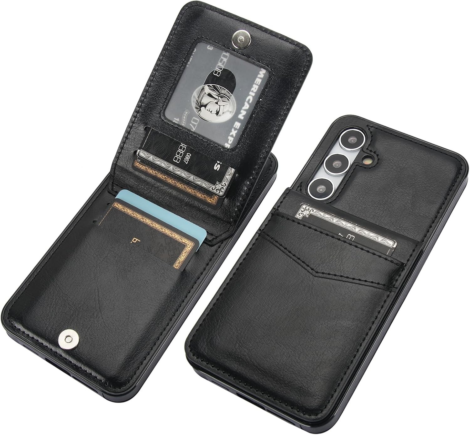 Samsung Galaxy S24 Plus Case Wallet with Credit Card Holder, Flip Premium Leathe
