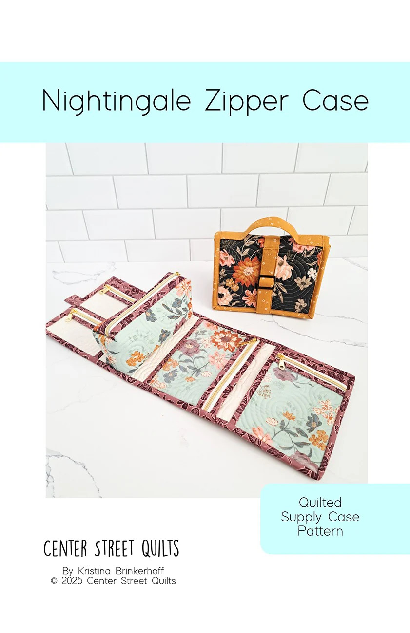 Nightingale Zipper Case Pattern by Kristina Brinkerhoff