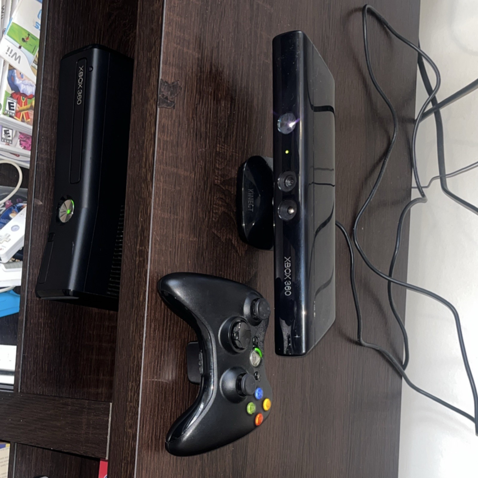 Microsoft Xbox 360 Console with Kinect, Wireless Controller, Sports & Anime Gam…