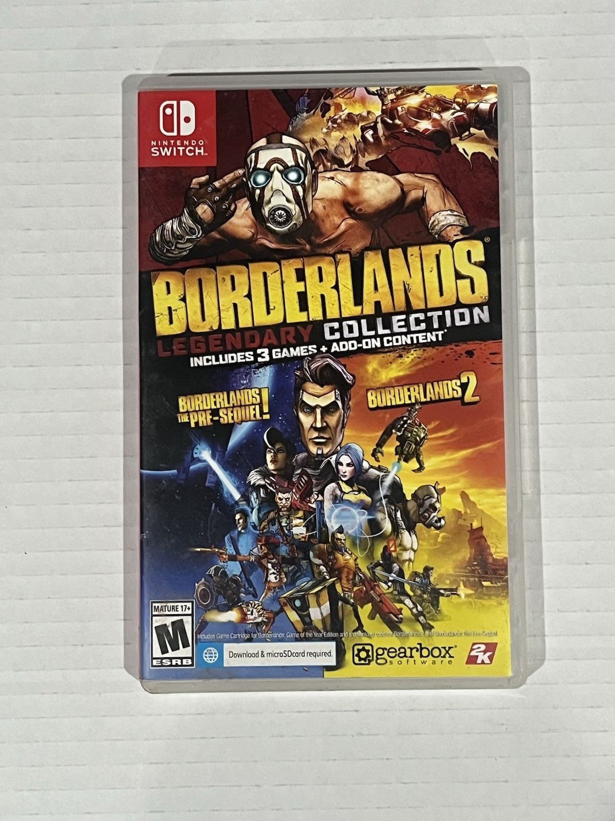 Borderlands Legendary Collection Nintendo Switch Case Only NO GAME FREE SHIPPING
