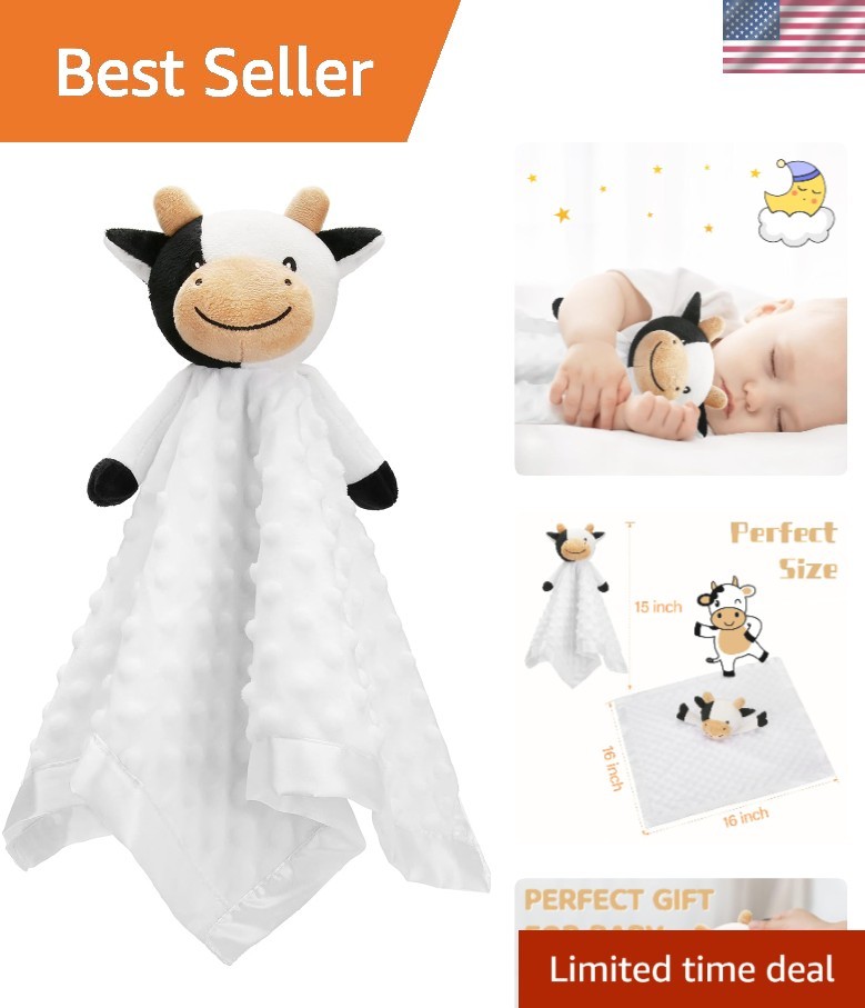 Cow Security Blanket Soft Loveys for Babies for Boys and Girls Newborn Lovie ...