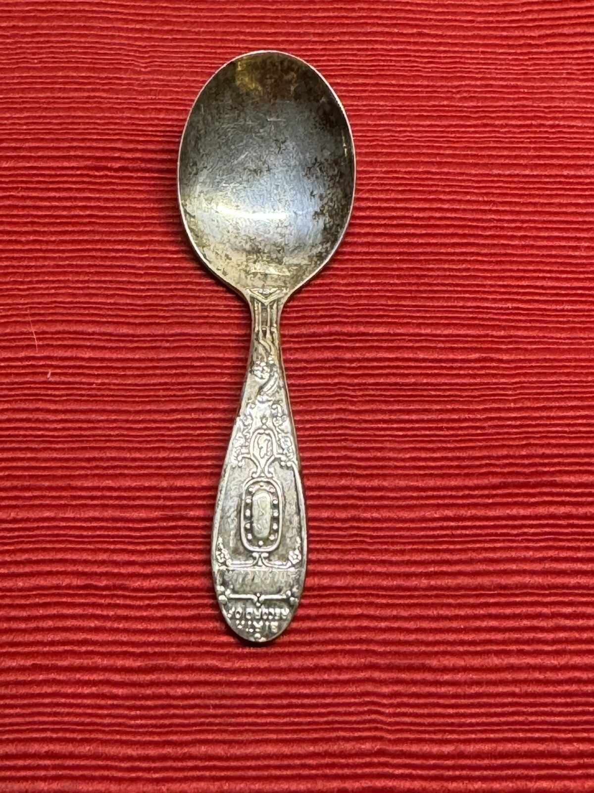 Vintage Wm Rogers Silver Plated Record of Birth Baby Spoon Jacqueline Feb 1963