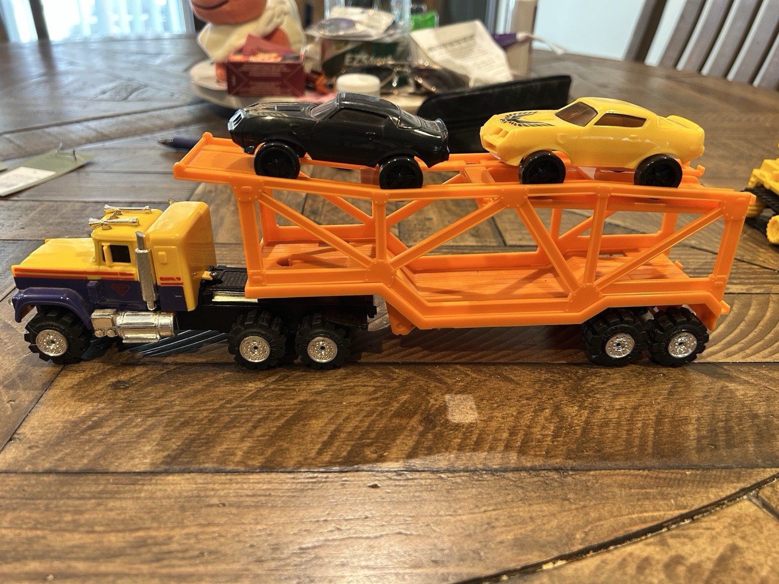 Stomper Semi With Car Hauler Trailer.  Untested.  Please Make Offer