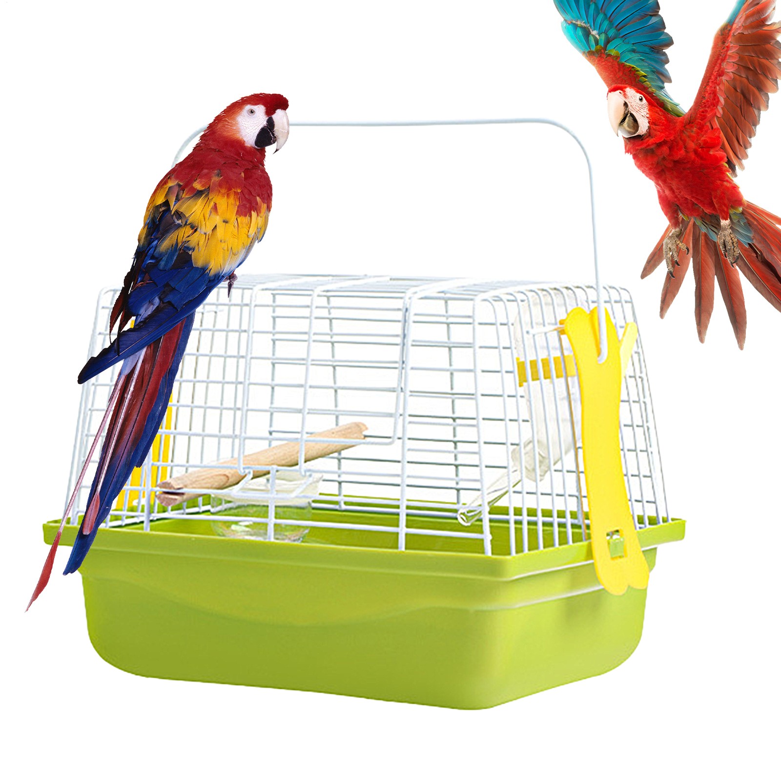 1pcs Bird Carrier Travel Cage Parrot Transport Cage Travel Carrier Wire Material