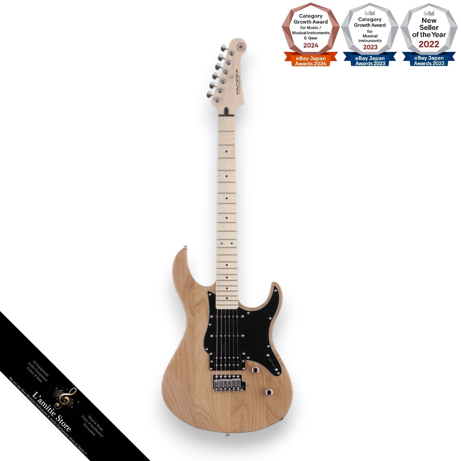 YAMAHA Pacifica PAC112VMX Electric Guitar Yellow Satin with Arm