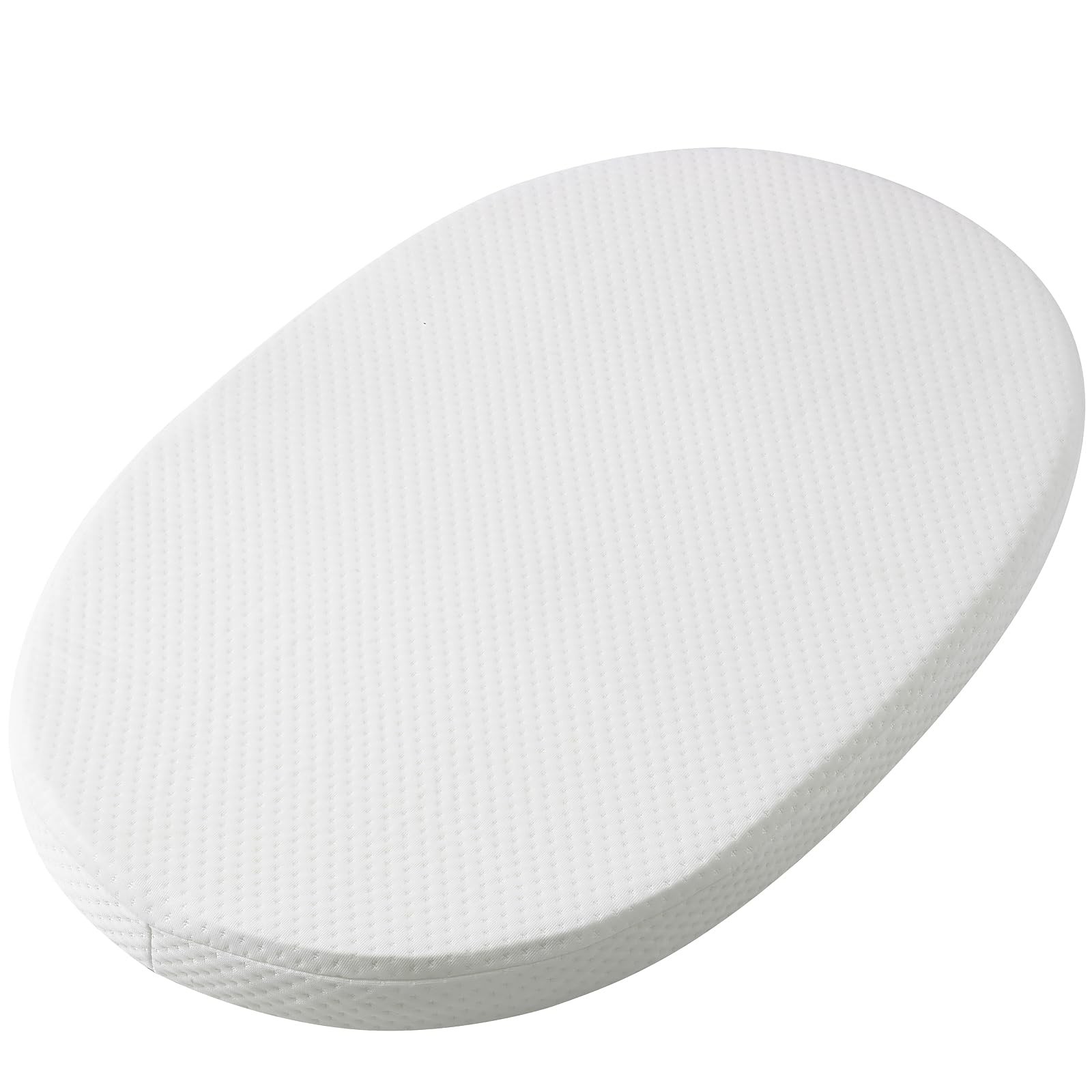 Baby Bassinet Mattress, 100% Breathable Cover, Water-Resistant Lining, Oval 2...