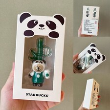 2024 Brand New, China, Starbucks, Green, Bamboo Panda, Dust-proof, Silicon Top -