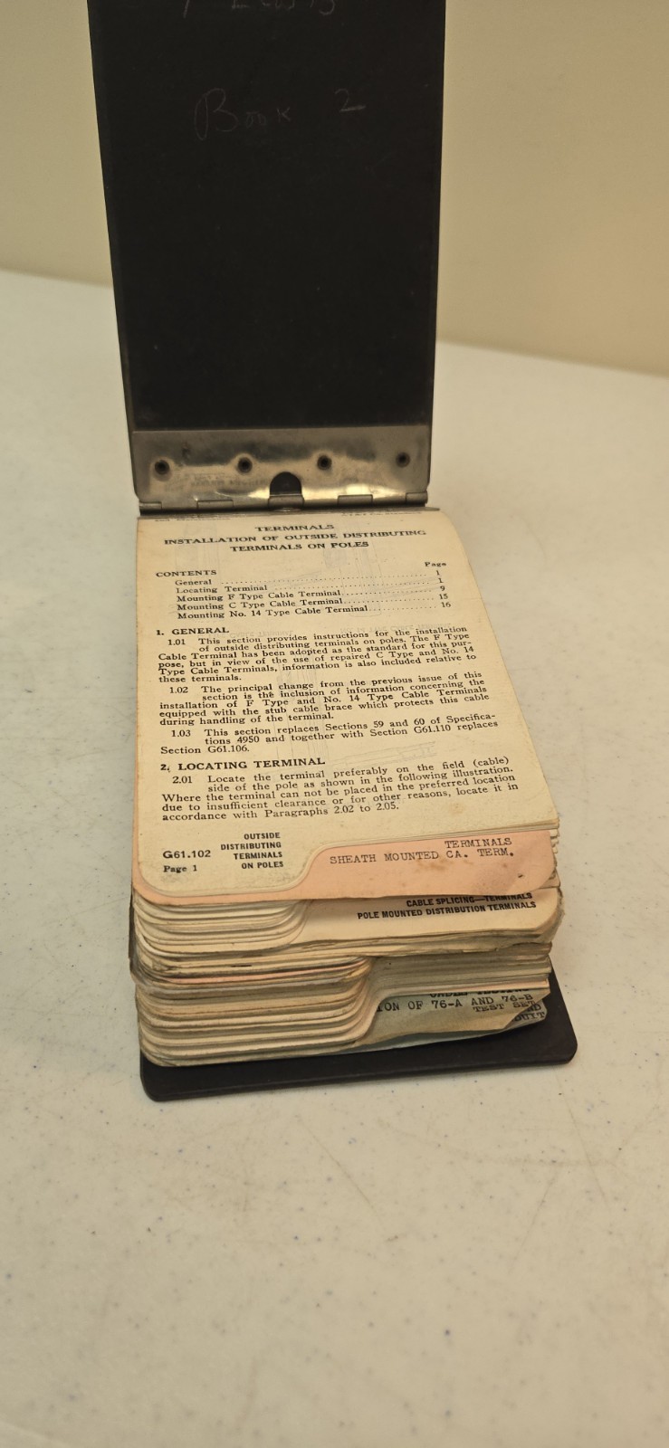 Vintage BSP Bell System Practices Binder - All You Want To Know About Terminals