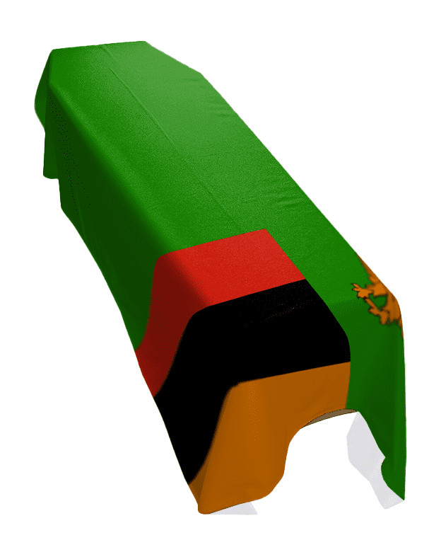 Zambia Coffin Drape Flag - Premium Quality and Made To Order in the UK
