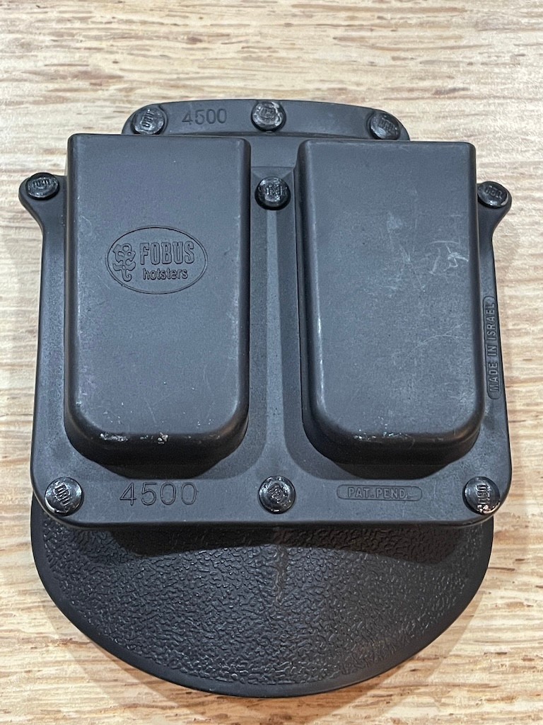 Fobus 4500 Paddle Holster .45 ACP Double Magazine Pouch Single Stack 1911 Pistol