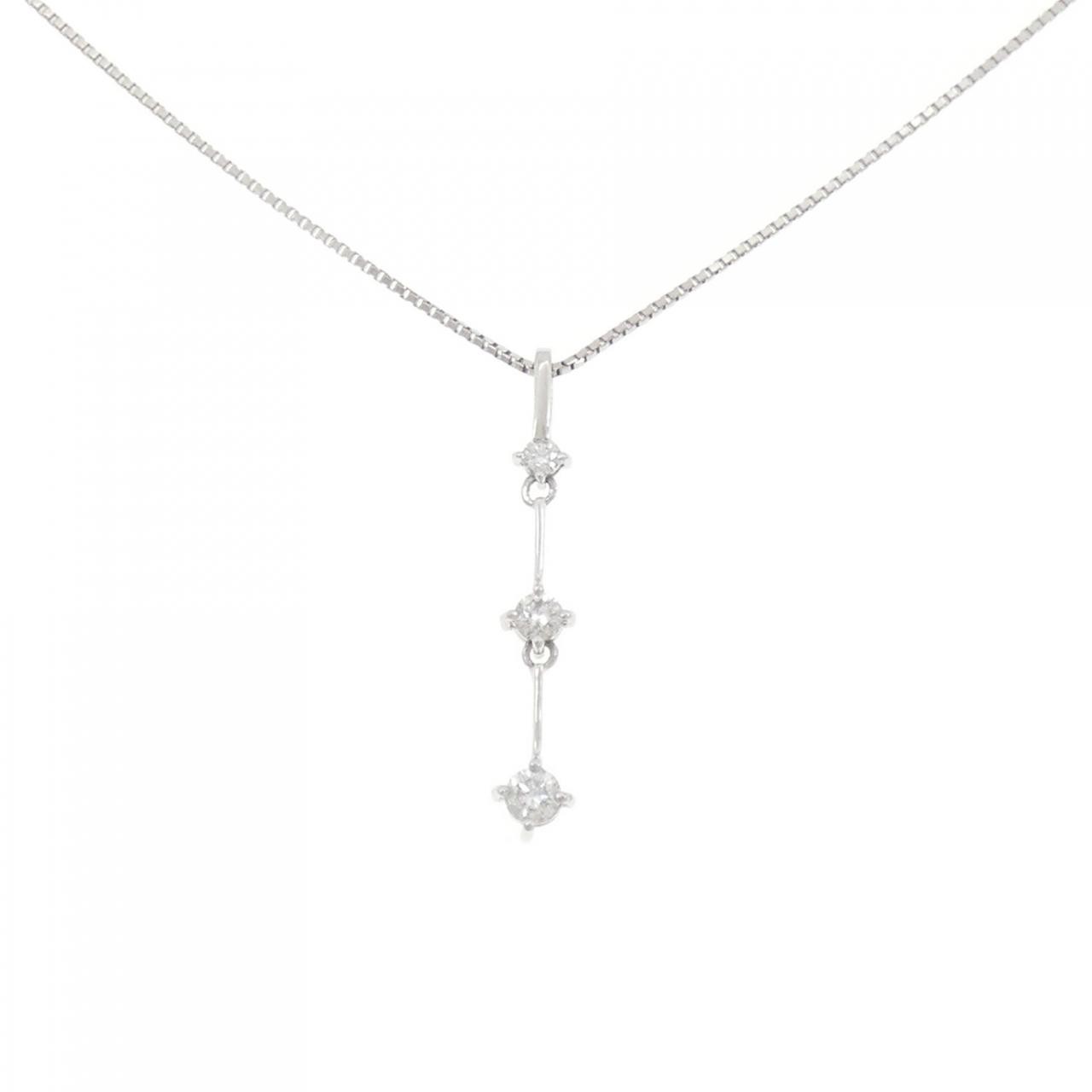 Authentic PT900/PT850 Diamond Necklace 0.40CT #246-000-436-7017