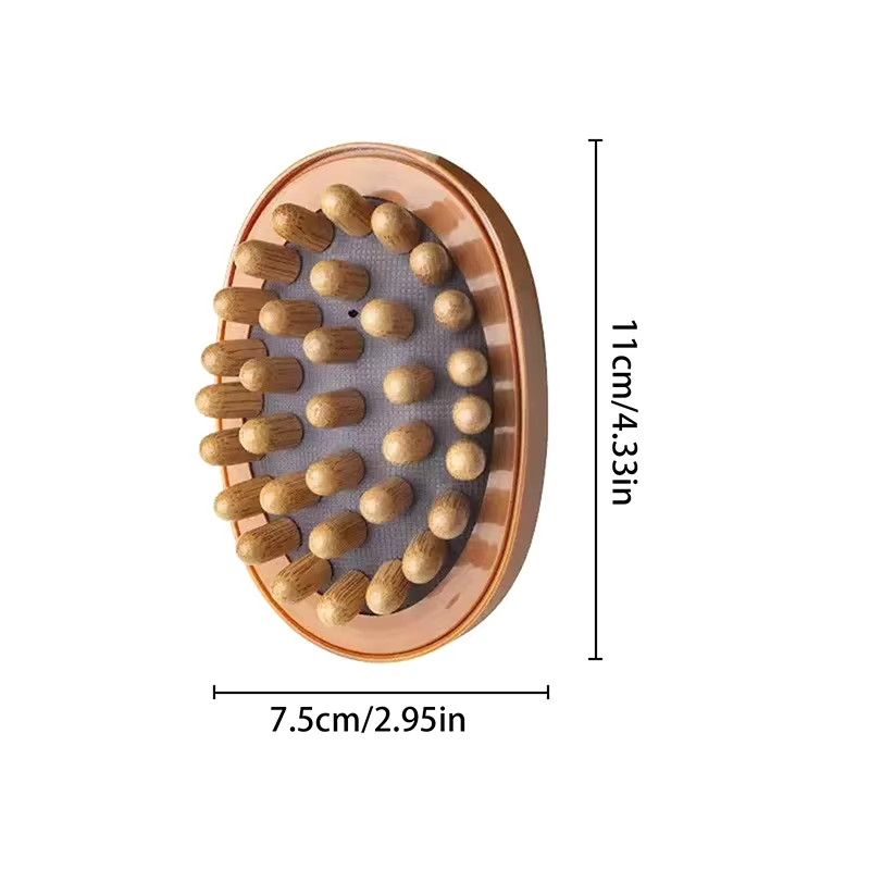 Portable Handheld Wooden Body Massage Brush anti Cellulite for Legs Belly Body S