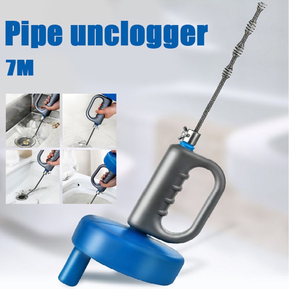 Spiral Drain Cleaner Pipe Cleaner Pipe Cleaner Hand Drilling 7m