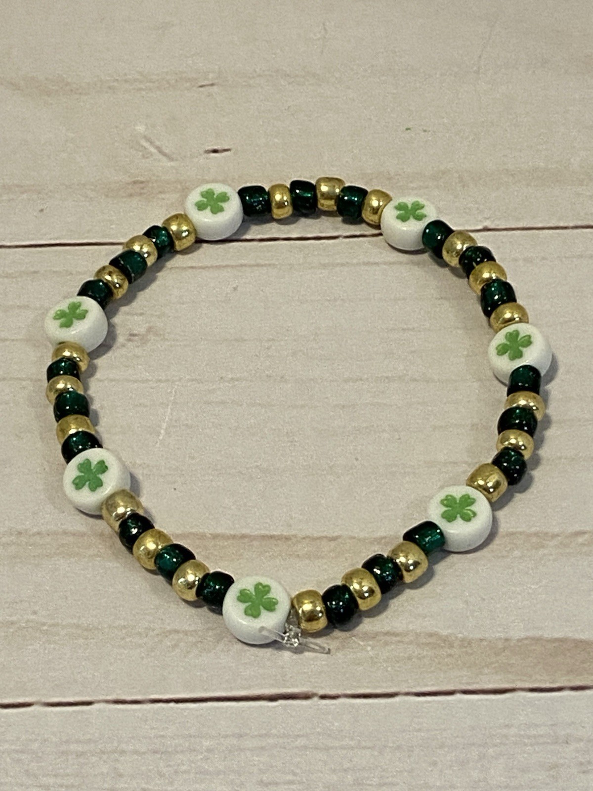 St Patrick Bracelet Shamrock Bracelet Beaded Bracelet Girls Teens Jewelry Gifts