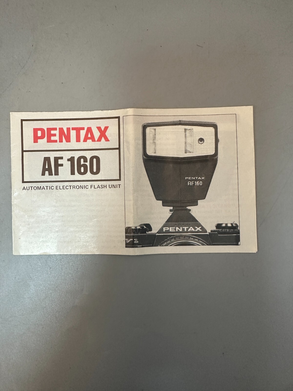 Original Instructions for Pentax AF 160 Automatic Electronic Flash Unit (ENG)
