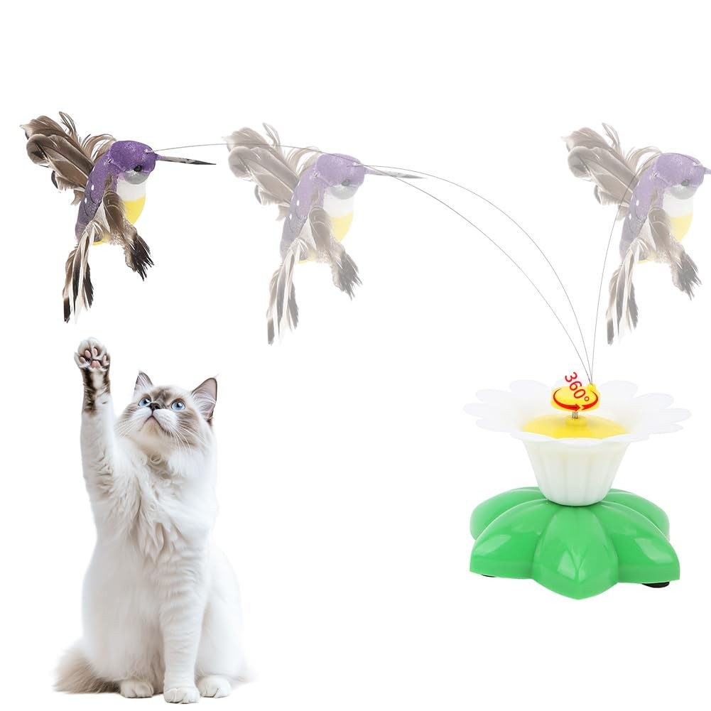 Glomora Flying Bird Cat Toy, Toys for Indoor Cats with A... 