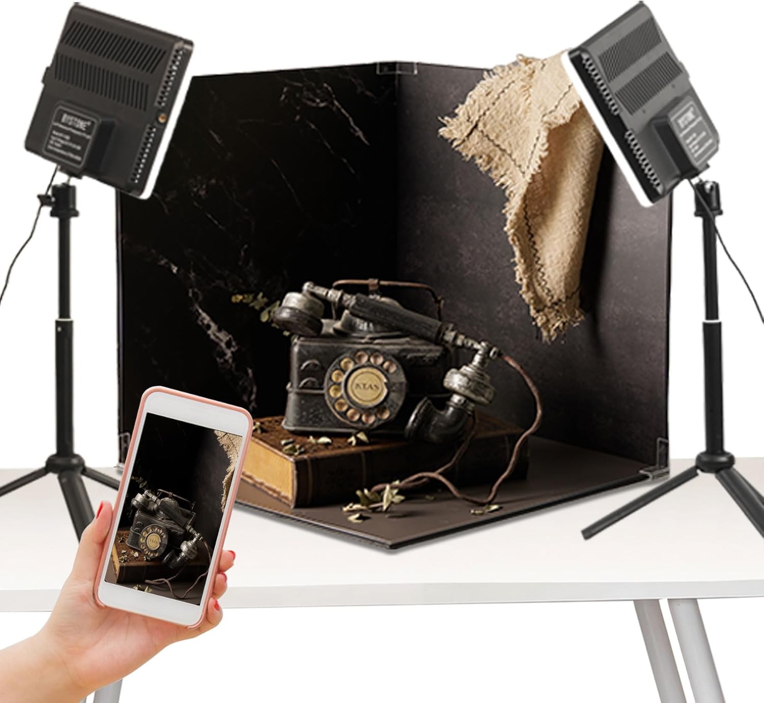 Upgrade Light Box Photography,Portable Photo Studio 16x16 inch Professional