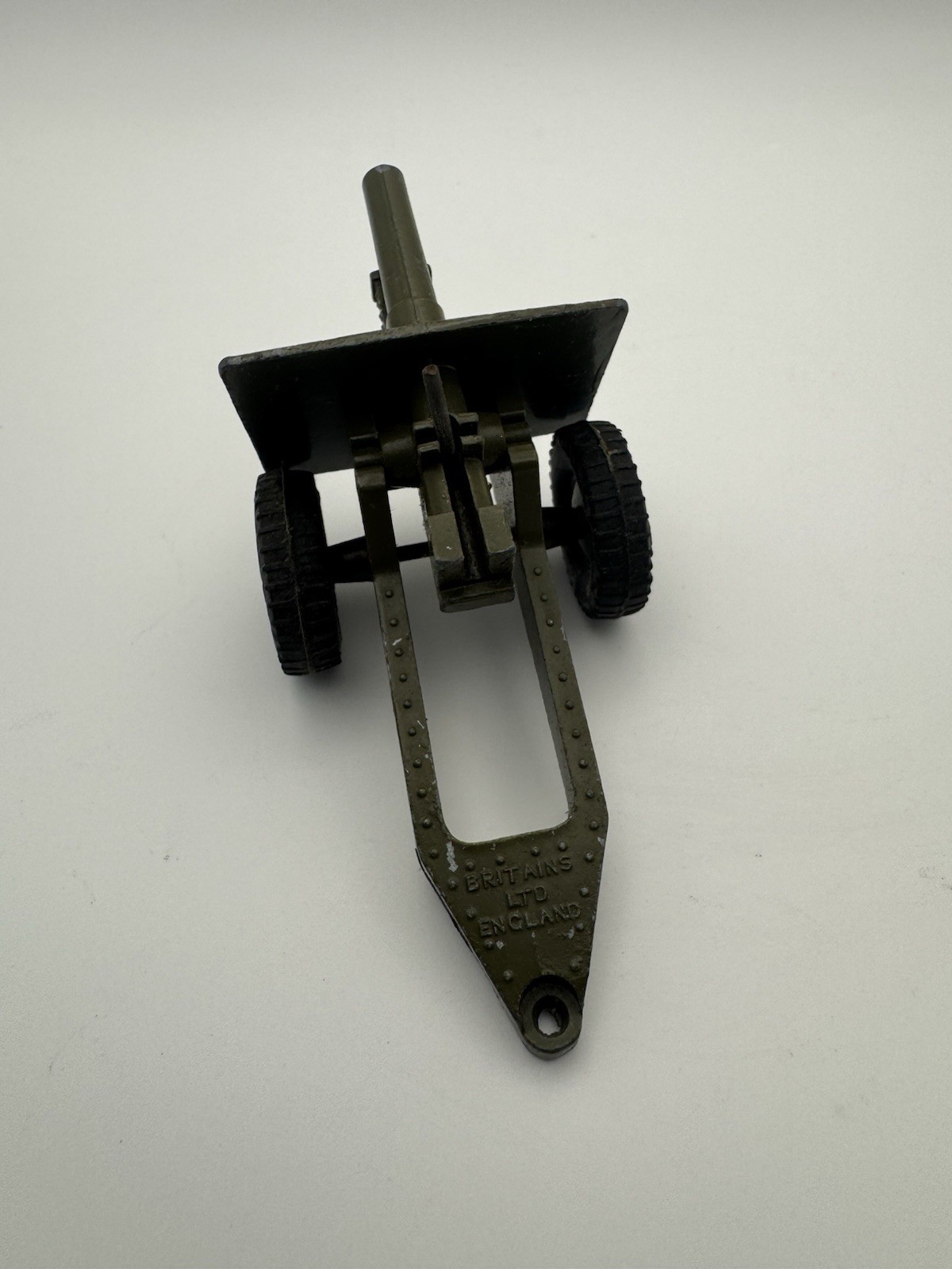 Vintage Britains Ltd England Diecast Field Gun Cannon Artillery Toy 4.5”