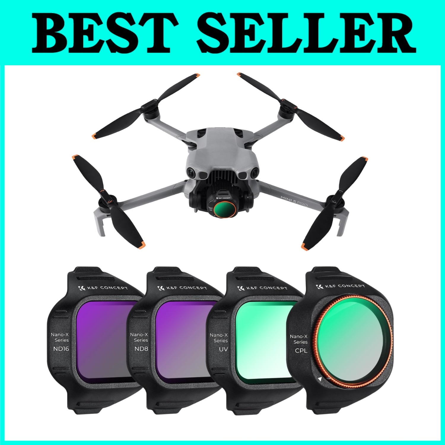 Lens Filter Set for DJI Mini 5 Pro - UV CPL ND Filters